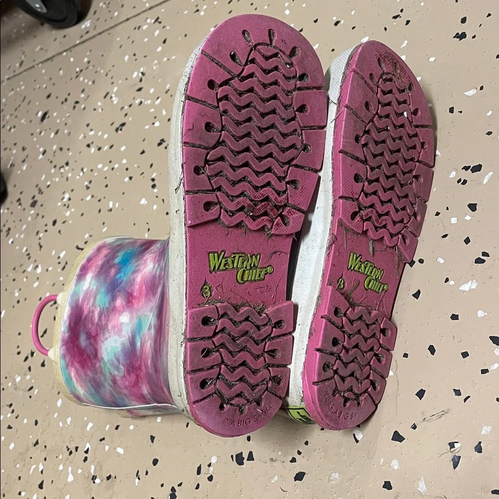 🖤5/$25 fits 5 womens Colorful Tie Dye pink Rain Boots western chief
